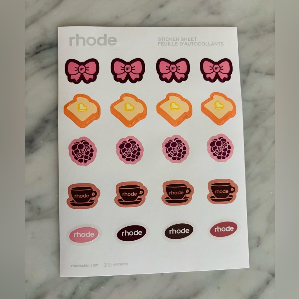 RHODE Sticker Sheet (Nov 2025)